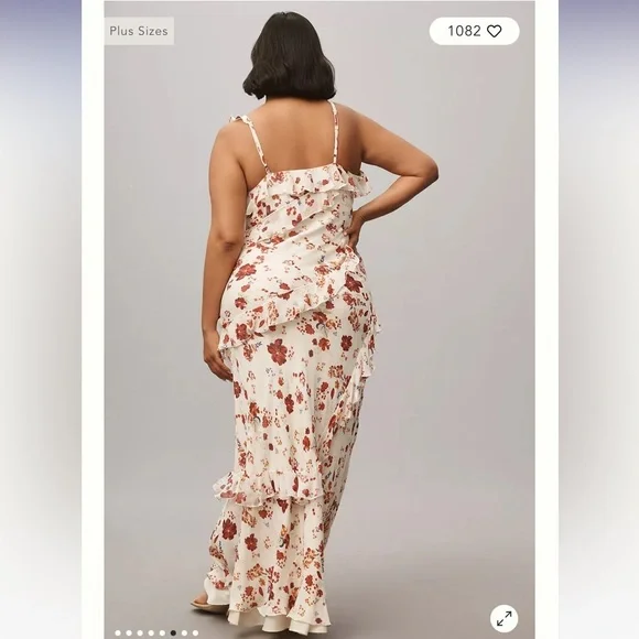 NWT Let Me Be Anthropologie Sleeveless Ruffle Maxi Dress - Picture 6 of 8